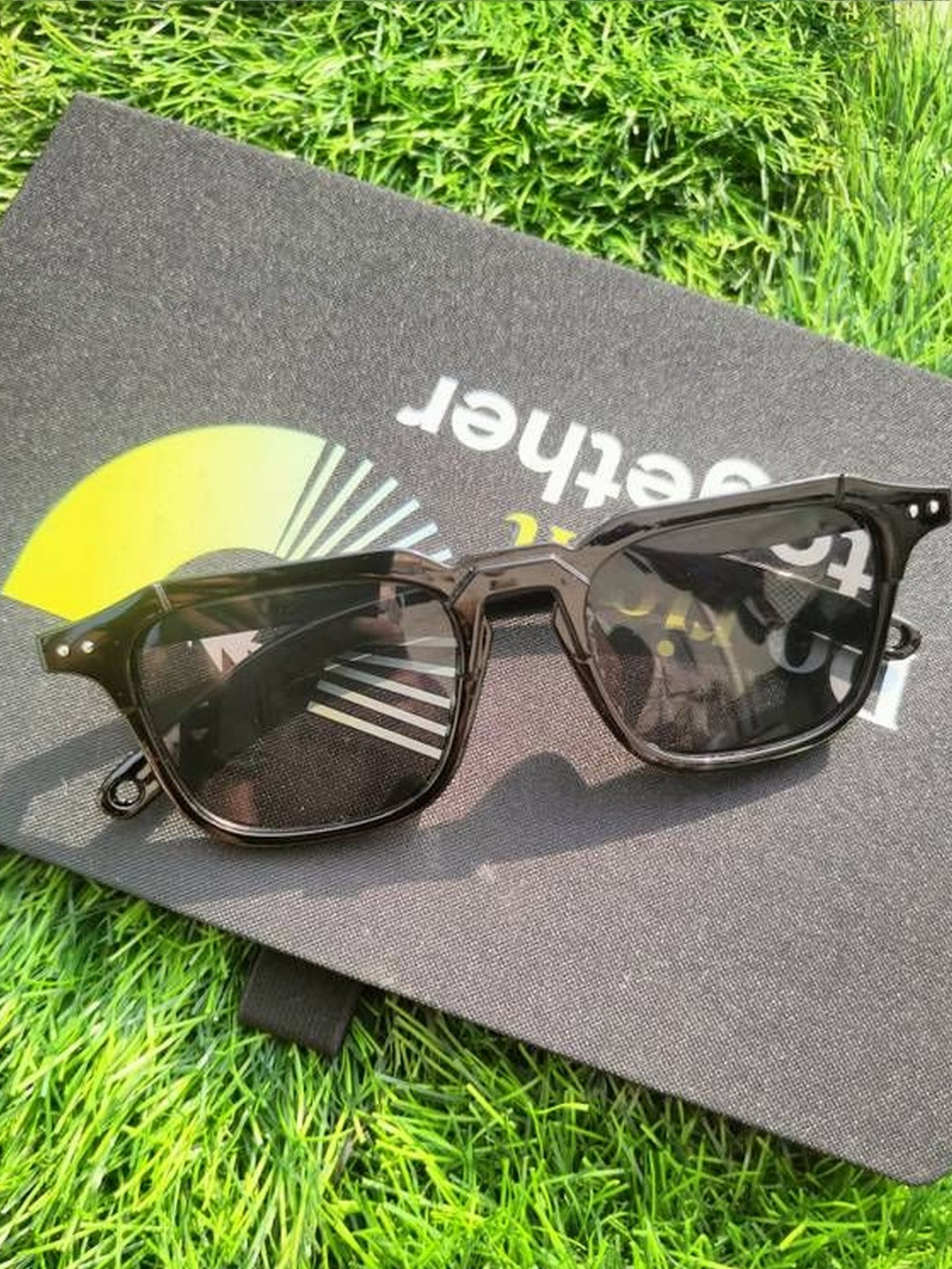 Arzonai Unisex Aviator Sunglasses with UV Protected Lens MA-733-BLACK-BLACK-K