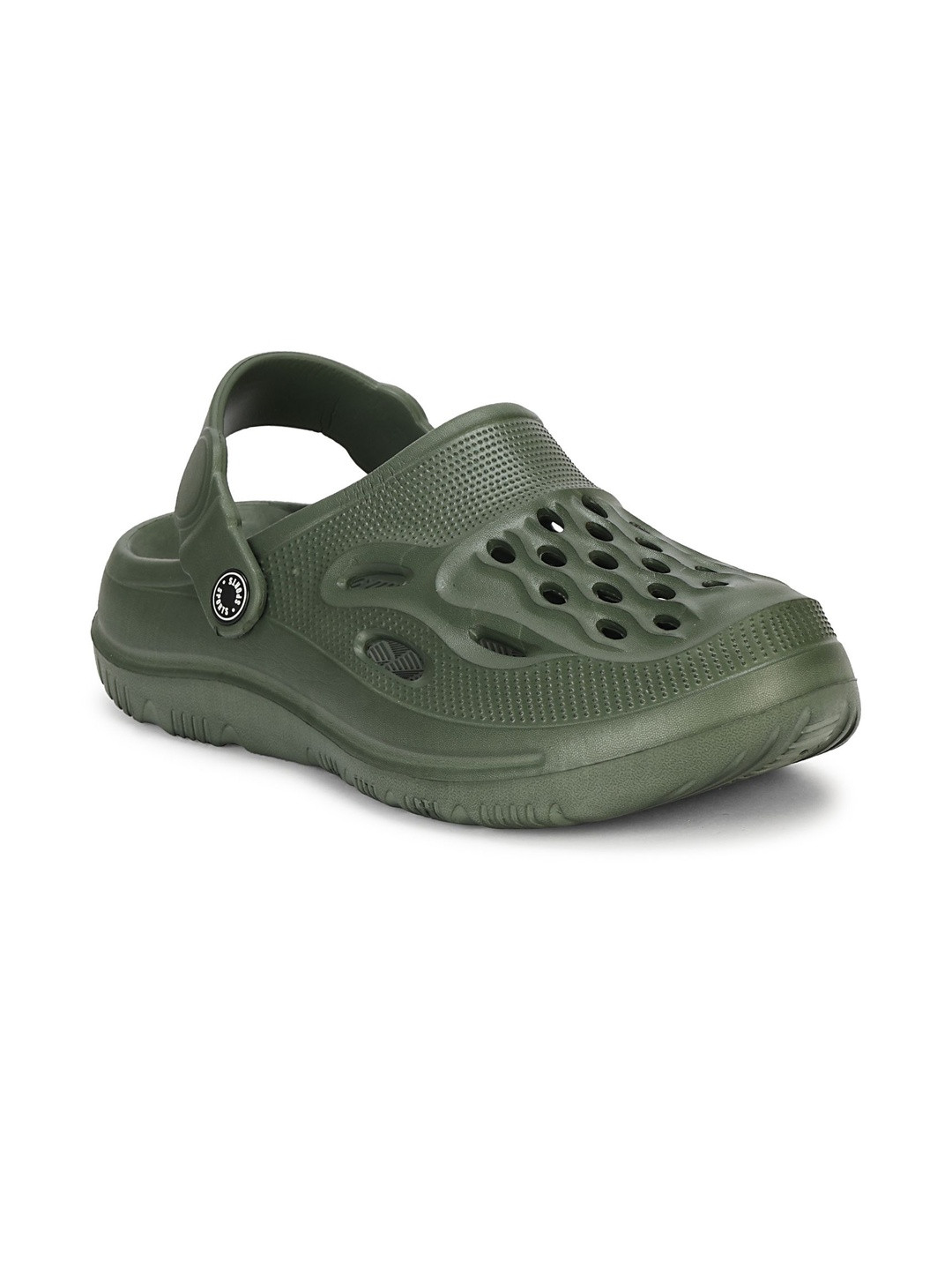 SKITE Men Green Solid Rubber Slipon With EVA Sole Clogs