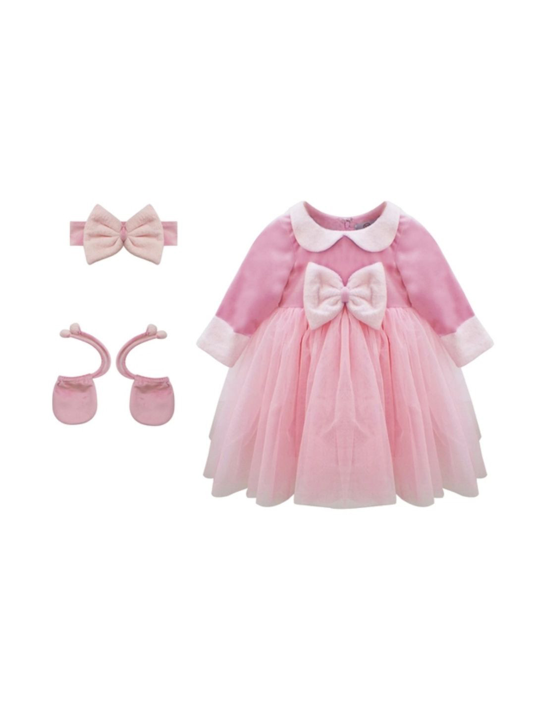 Divalicious Girls Self Design Bow Fit and Flare Fairy Dress