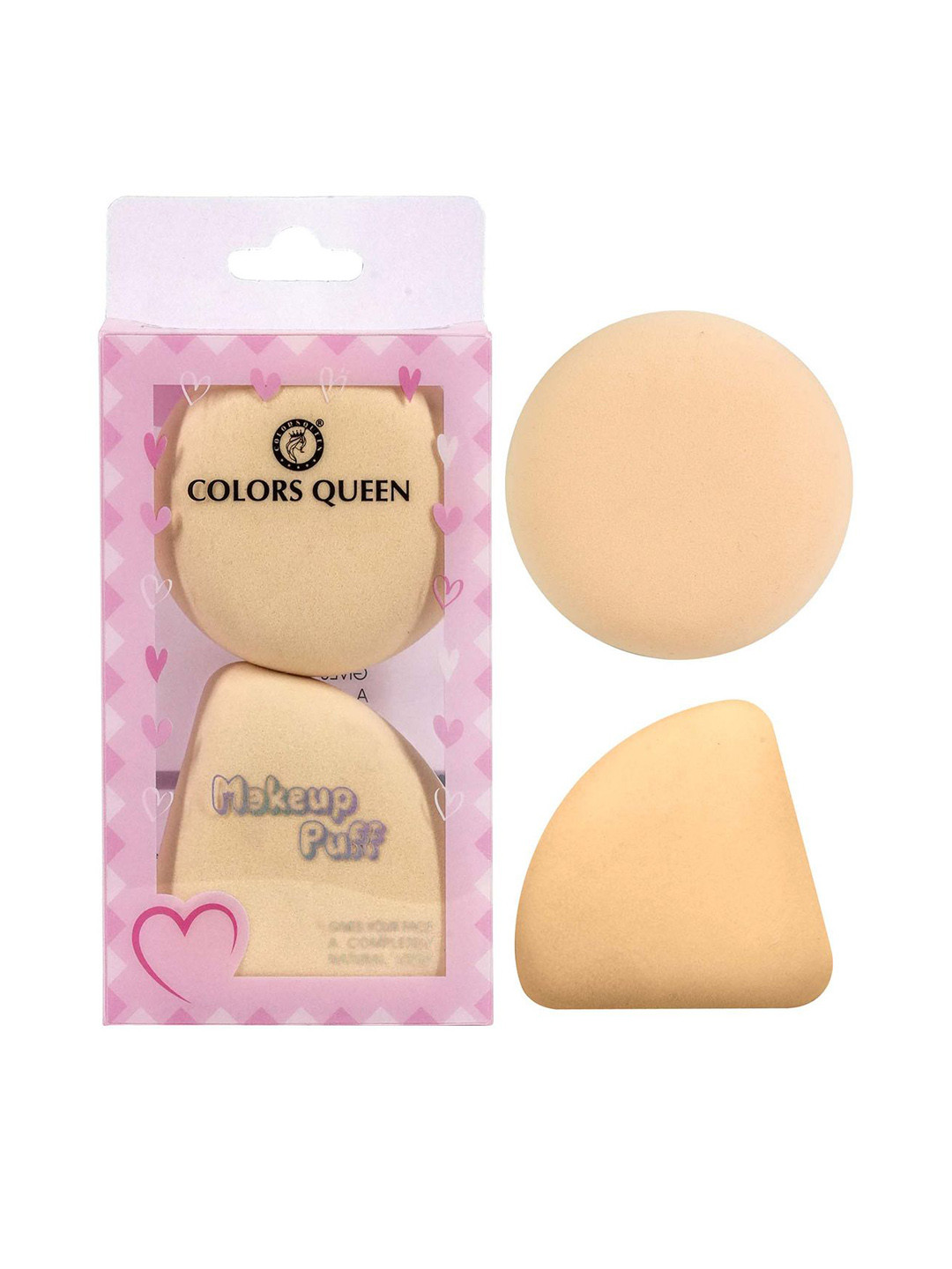 Colors Queen Set Of 2 Reusable Makeup Puffs