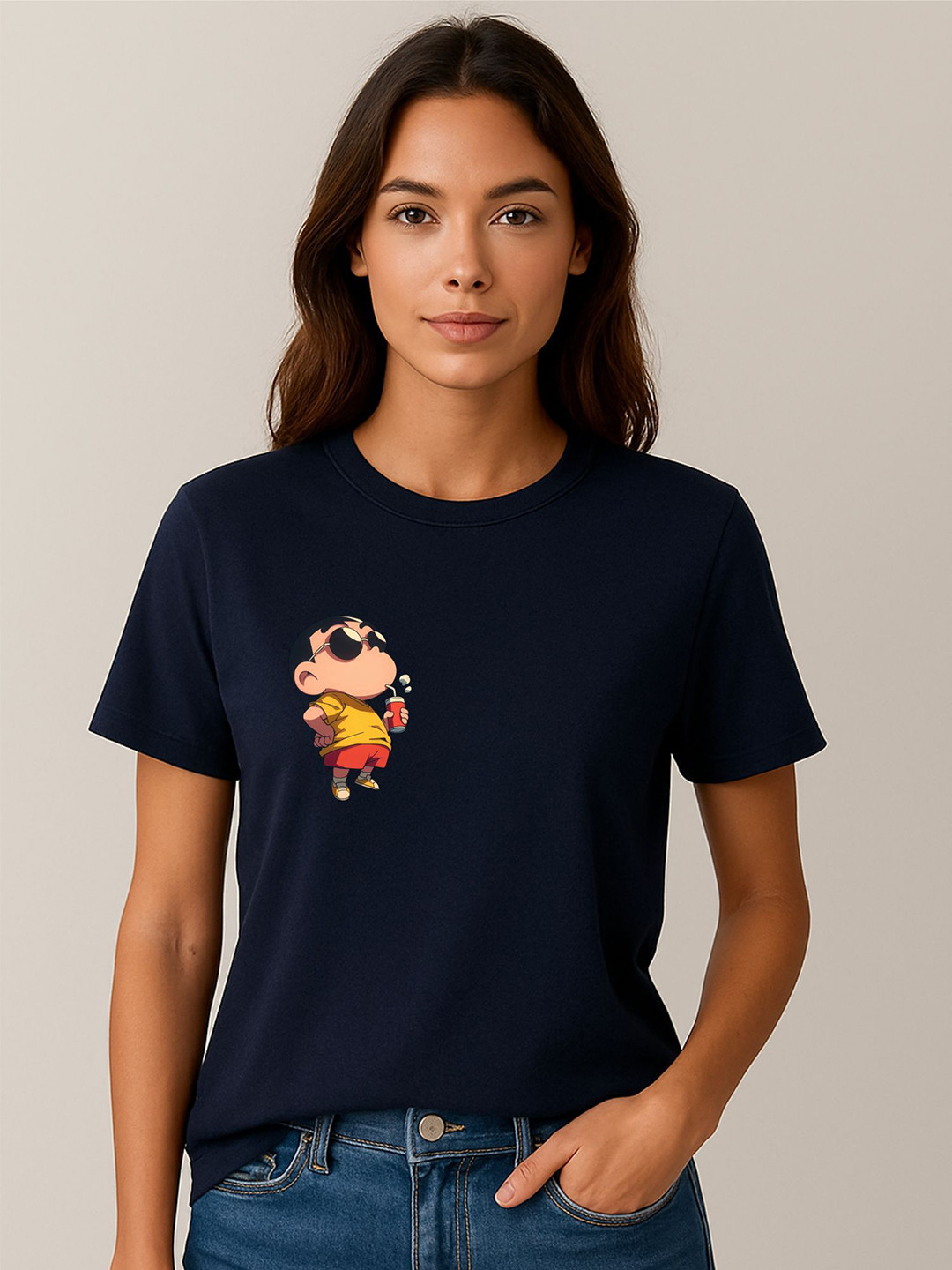 Anikmart Chinchan Printed Short Sleeves Pure Cotton T-shirt