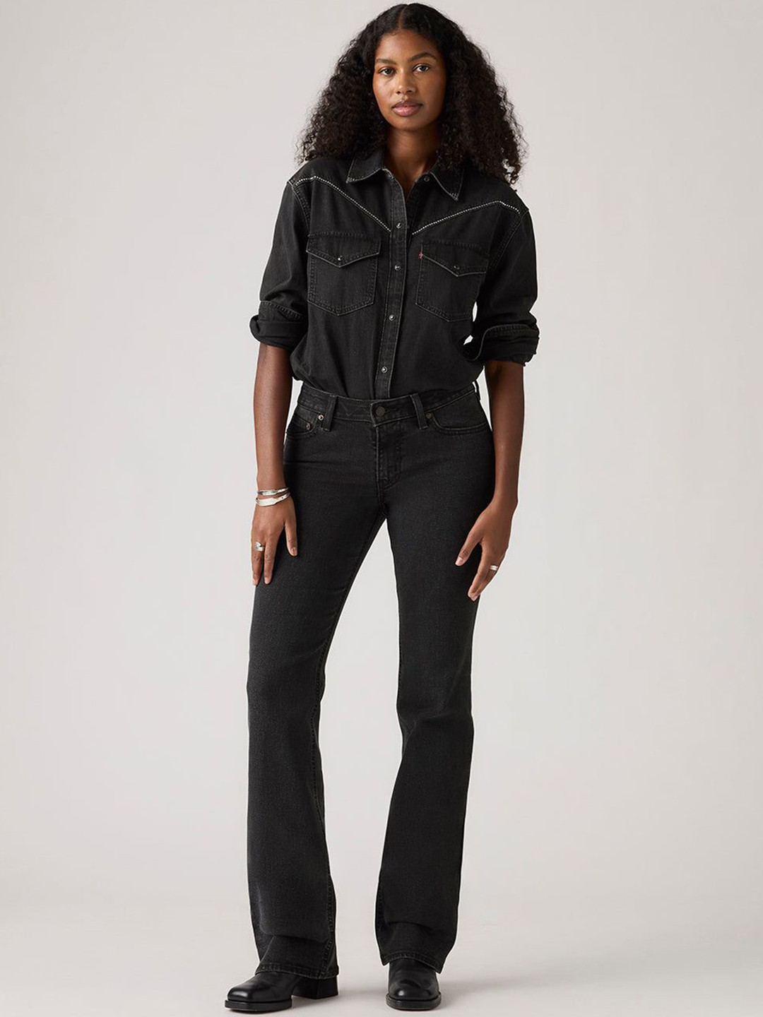 Levis Women Classic Bootcut Low-Rise Stretchable Jeans