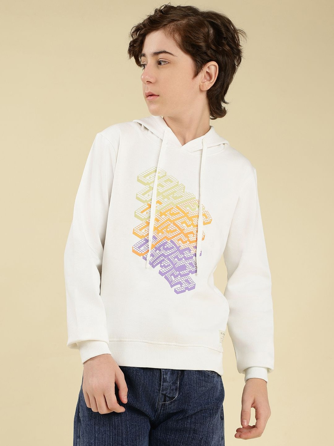 Lil Tomatoes Boys Printed Hooded Sweatshirt