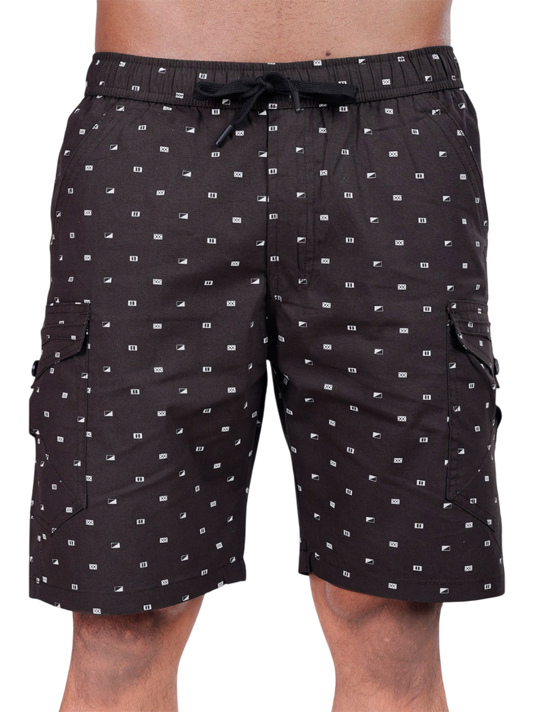 24 Street Men Printed Cargo Shorts