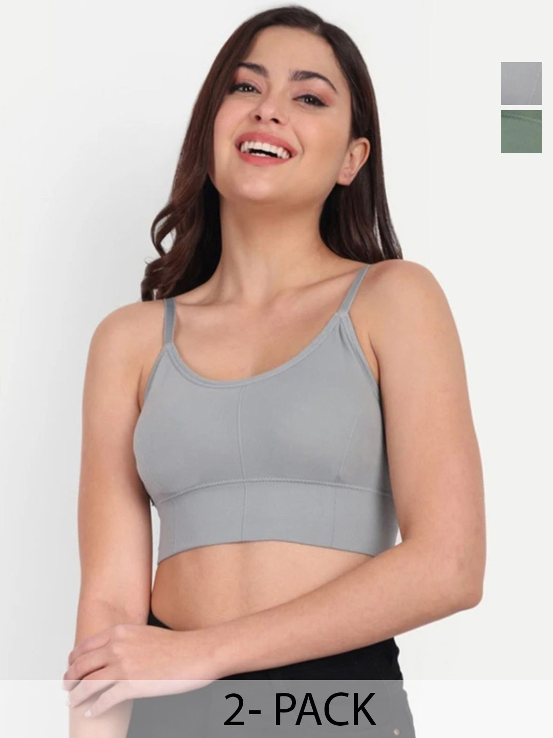 JUGNU TEXTILES Women Pack Of 2 Full Coverage Lightly Padded & Non-Wired Bra