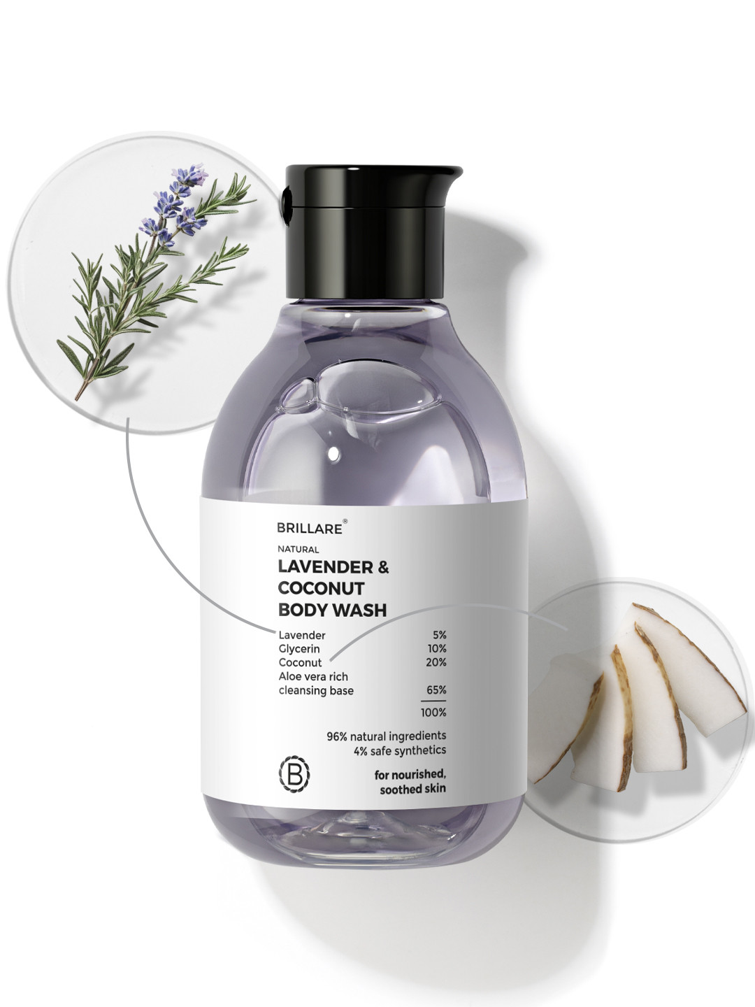 BRILLARE Lavender & Coconut Body Wash - 200 ml