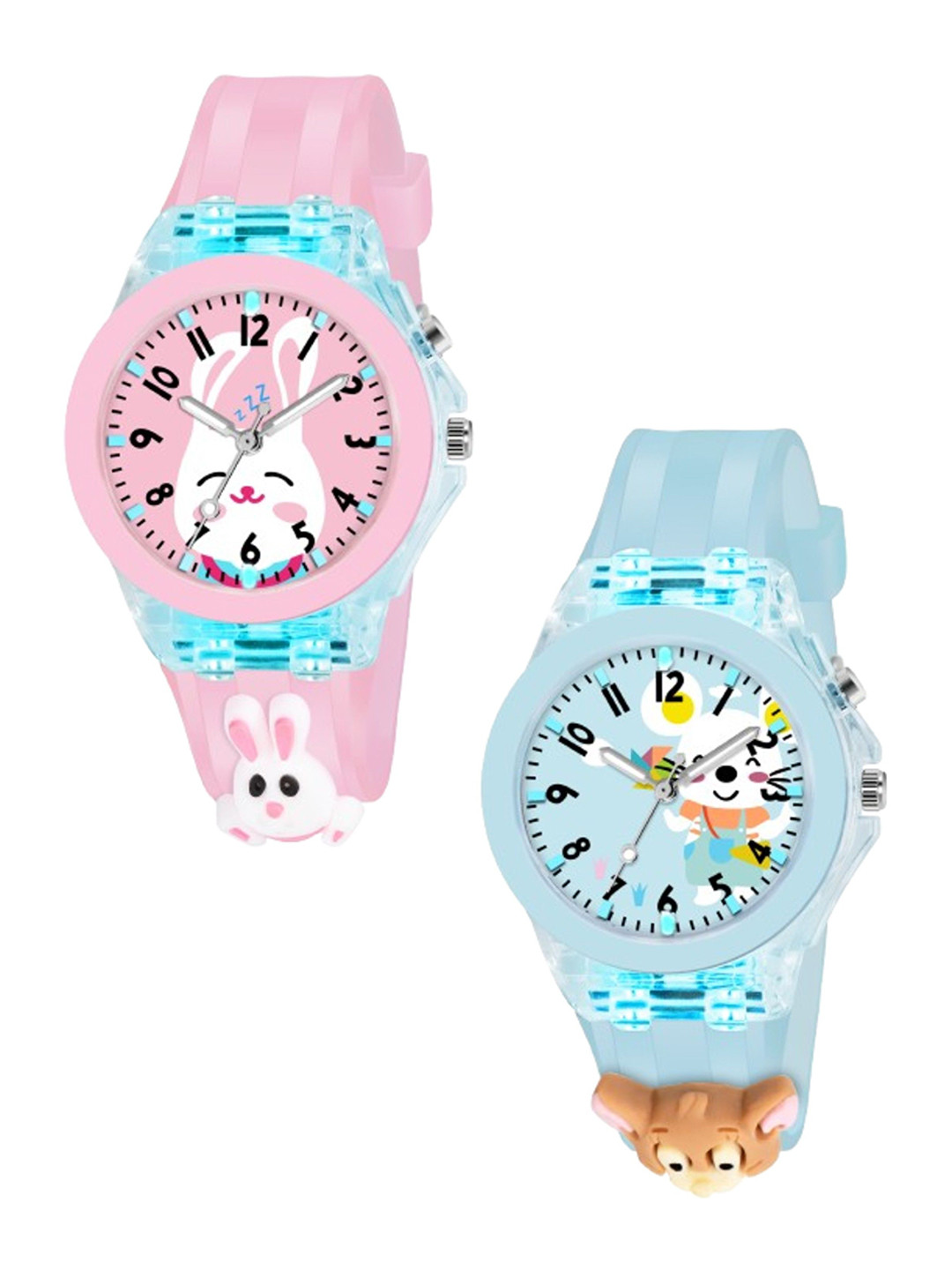 FROZIL Unisex Kids Printed Dial & Straps Analogue Watch Pink Rabit-Sky Stuart