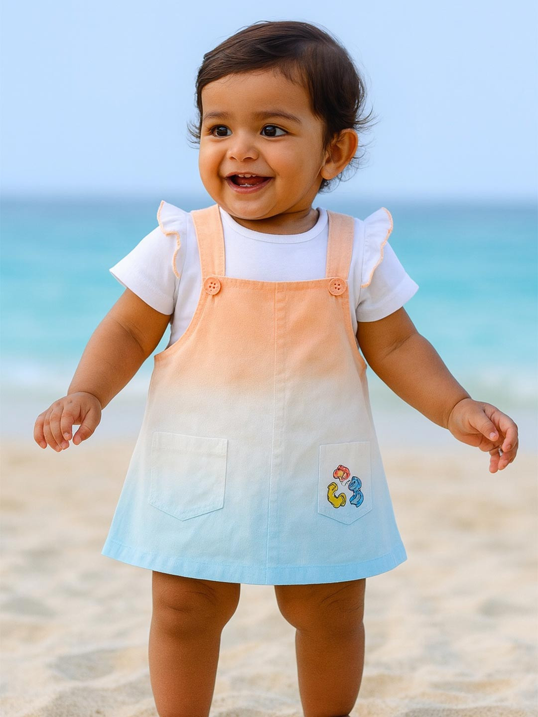 MeeMee Tie and Dye Pinafore Dress