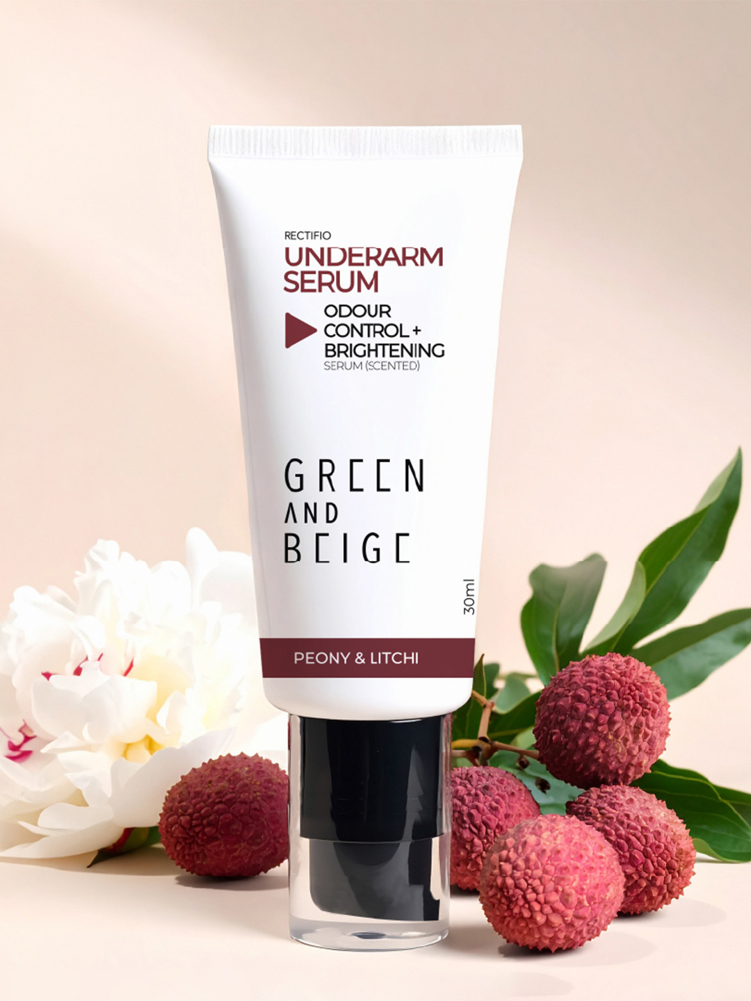 GREEN AND BEIGE Underarm Deodorising Serum with Oud & Rose fragrance- 30ml