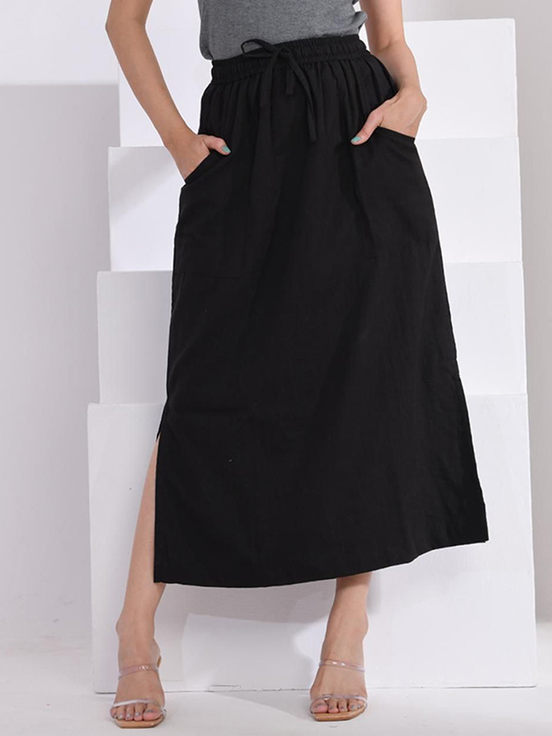 SIDDHO HUM A-Line Midi Skirt