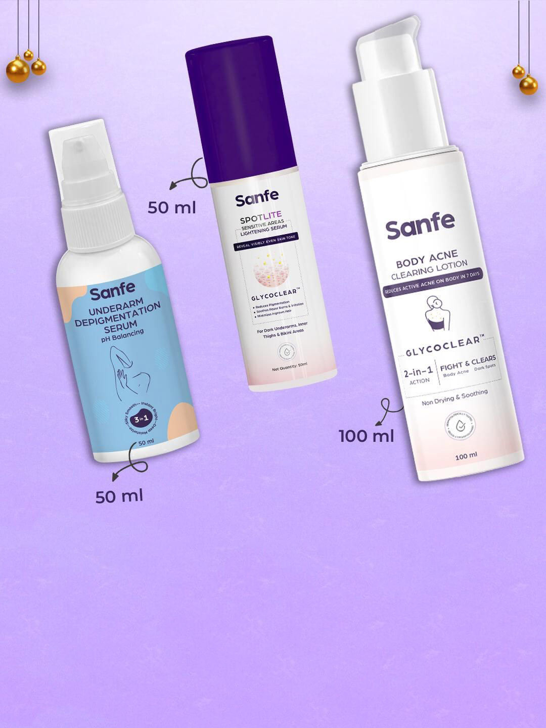 Sanfe Set Of 3 The Clear Skin Trio For Acne & Pimple Care Kit For Clear, Healthy Skin