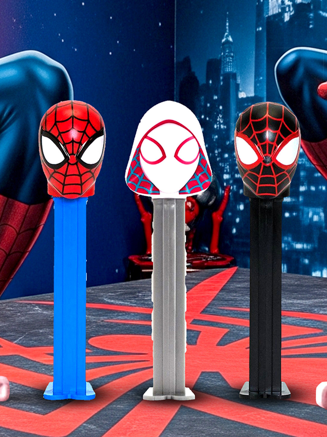 PEZ Kids Pack Of 3 PEZ Spiderman Series Candies - 51gm