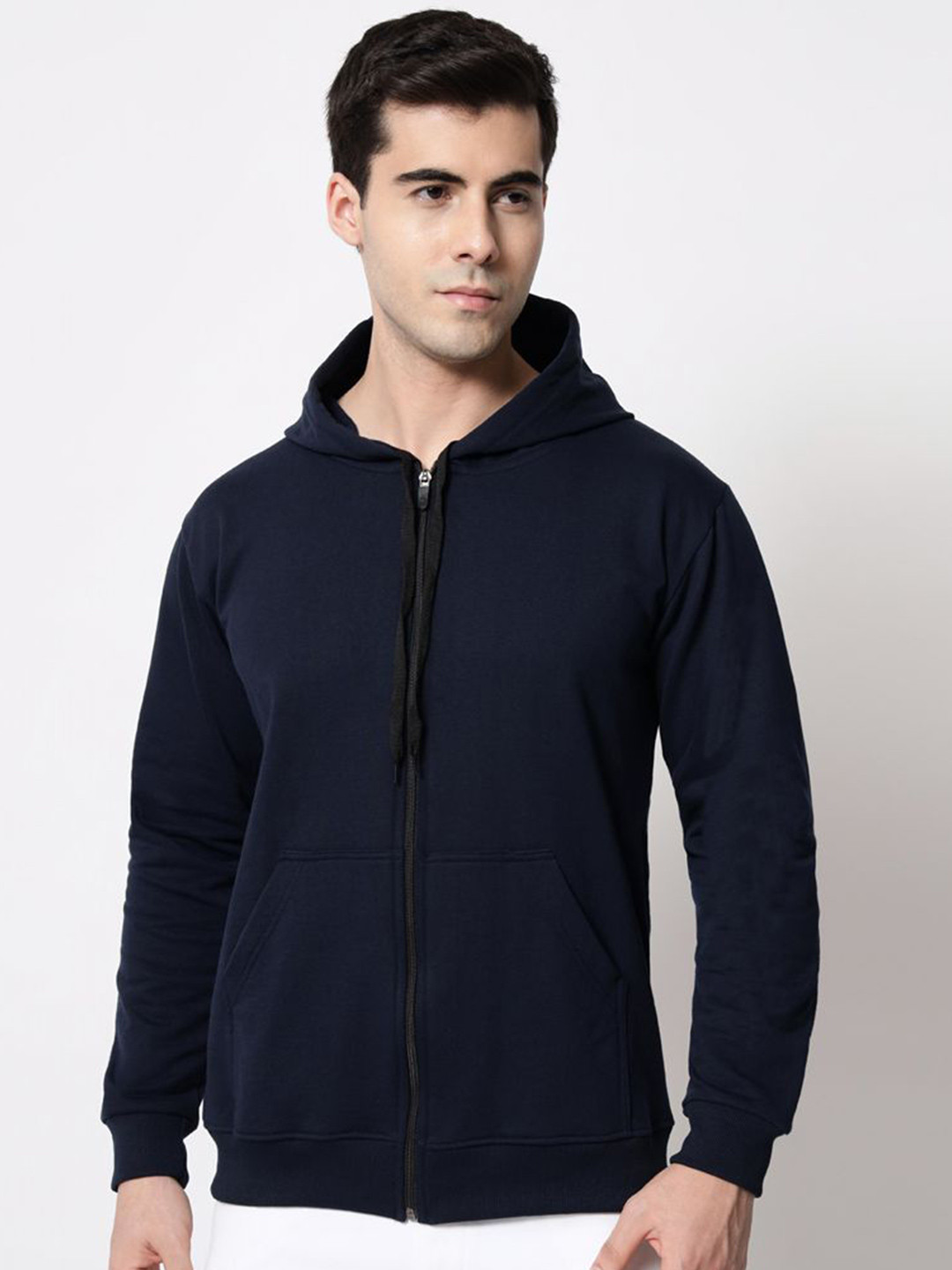 MINISTRY OF FRIENDS Men Hooded Front-Open Sweatshirt