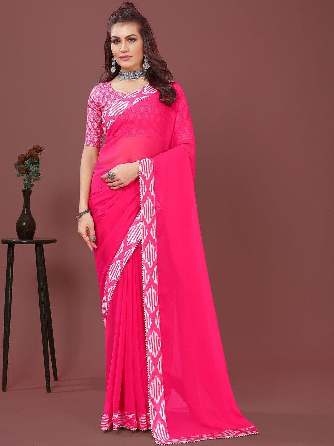 Prettyage Poly Georgette Designer Banarasi Saree