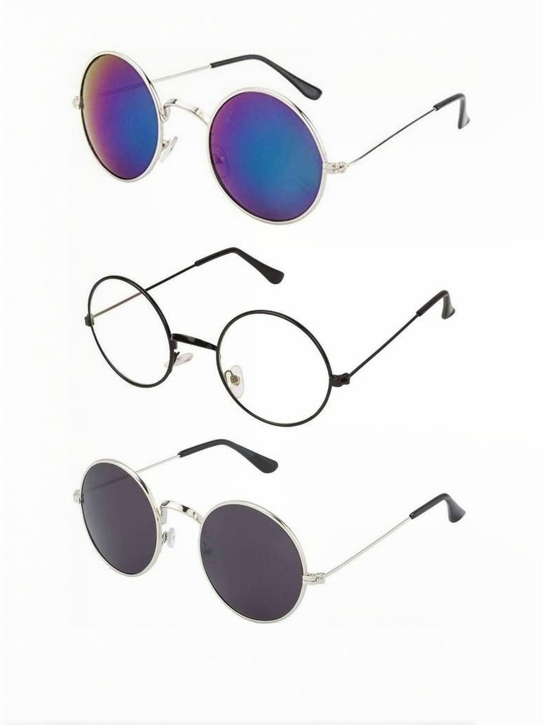 Arzonai Unisex Clear Lens & Purple Sunglasses