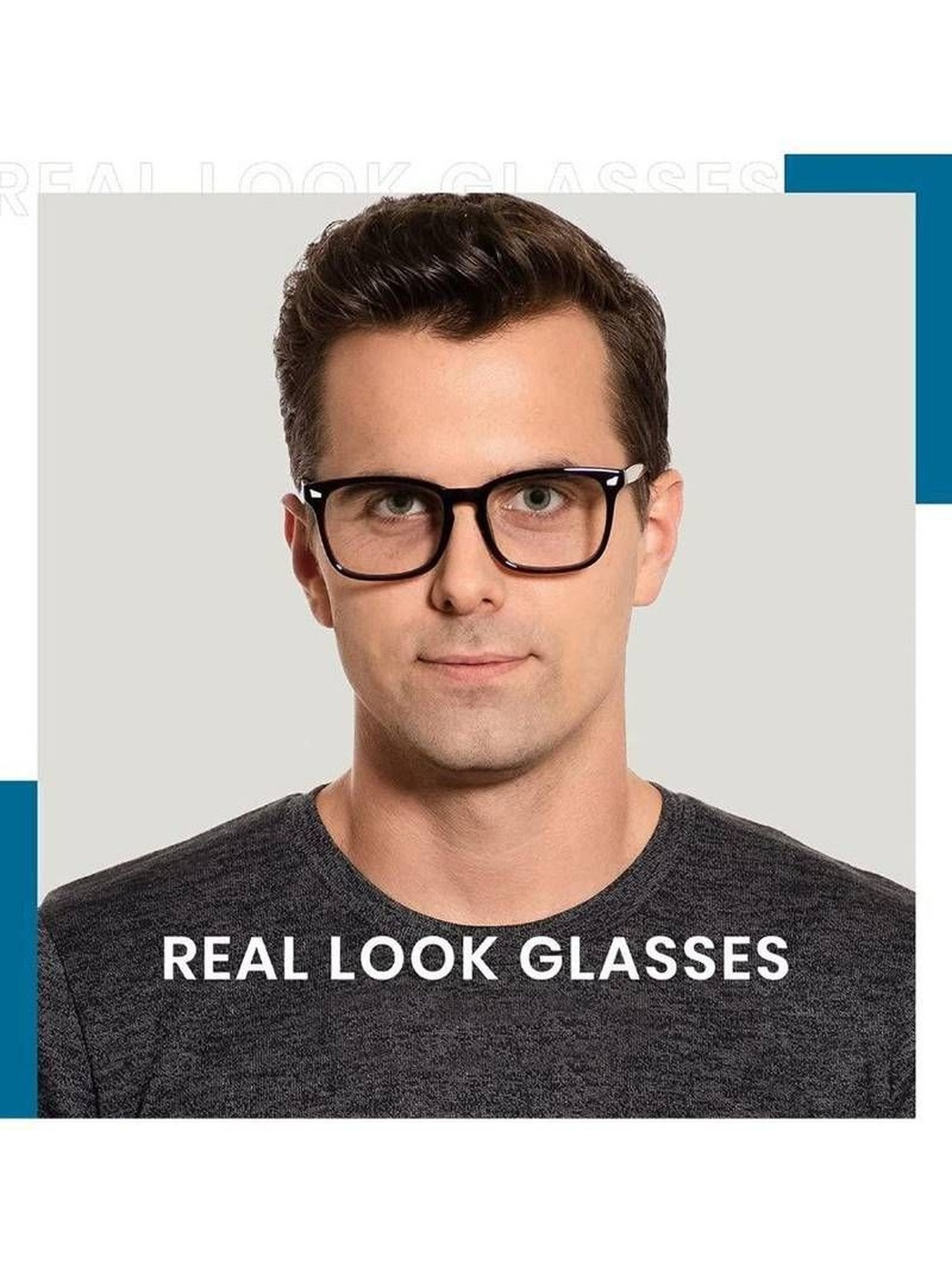 Arzonai Unisex Clear Lens & Black Full Rim Sunglasses with UV Protected Lens MA-3998