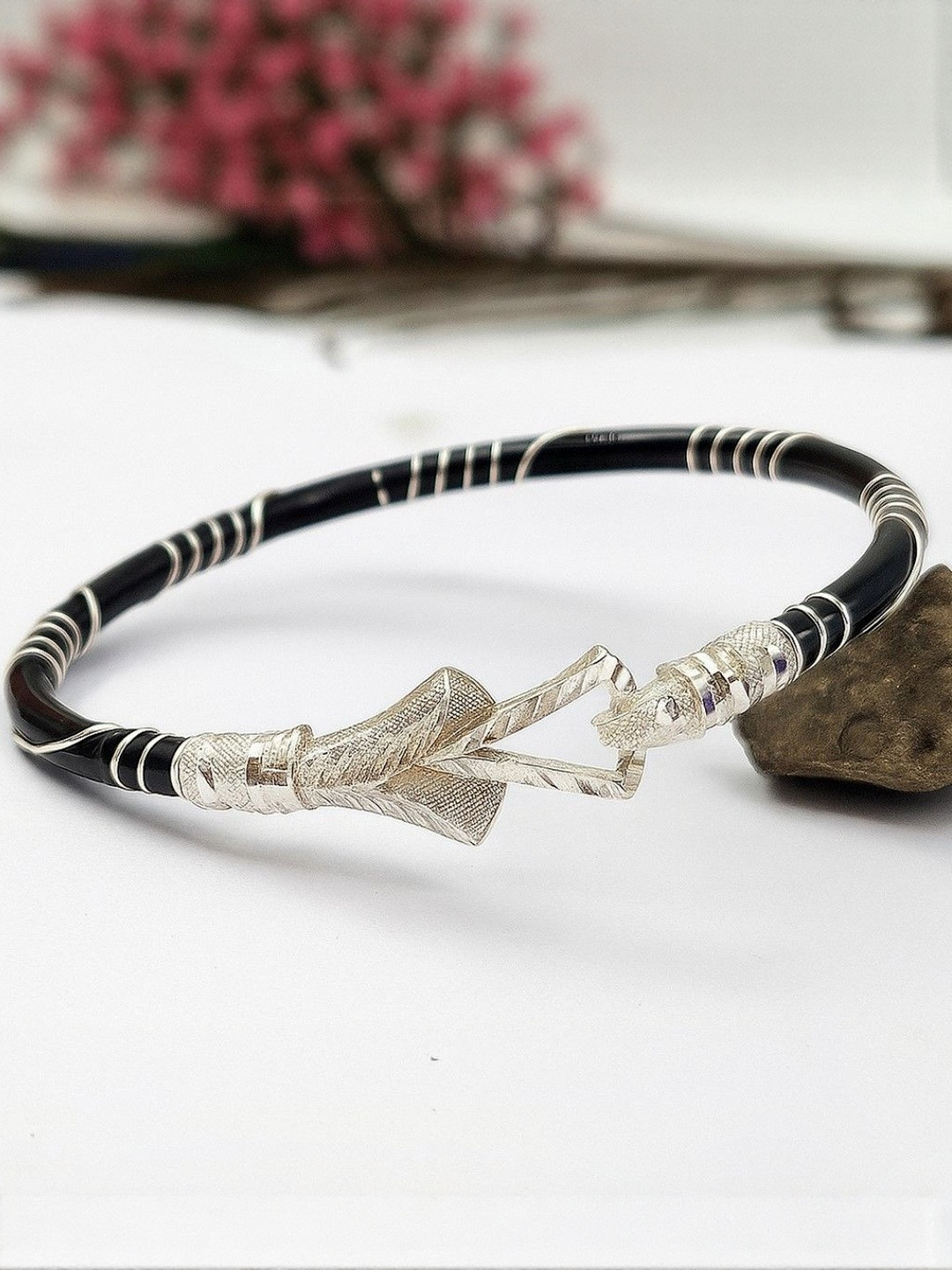 PARASMONI 925 Sterling Silver Arrow Motif Bangles