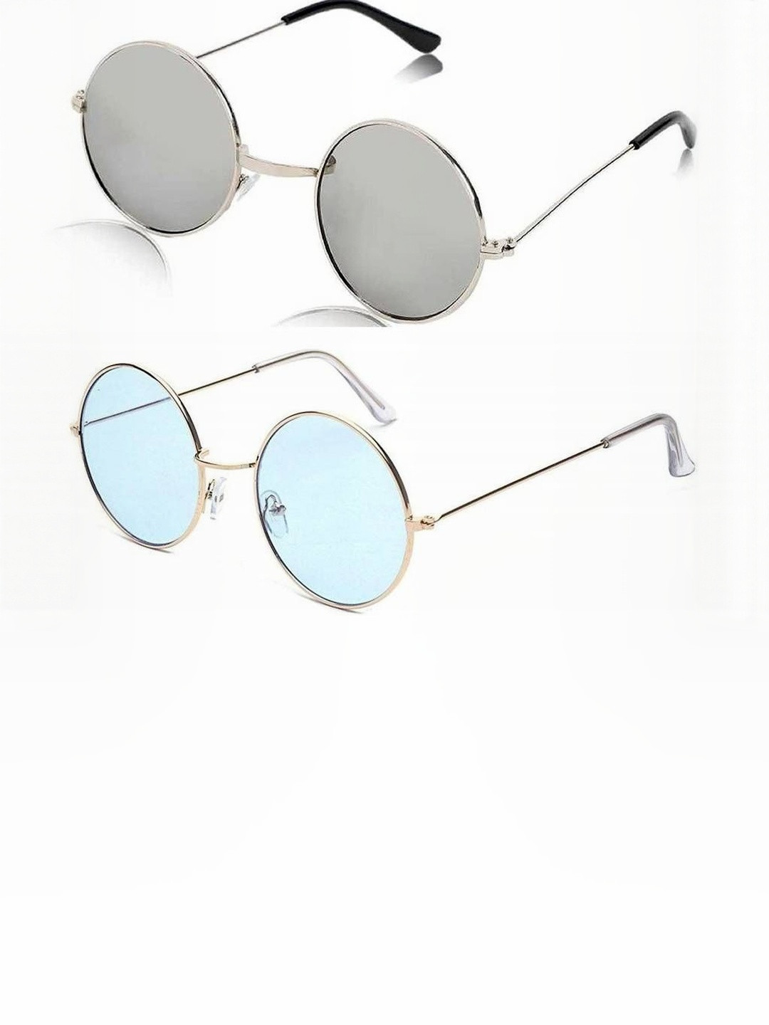 Arzonai Unisex Pack Of 2 Round Sunglasses With UV Protected Lens