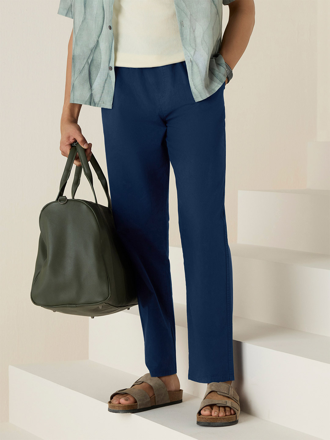 XYXX Zen Men Cotton Solid Relaxed Pant