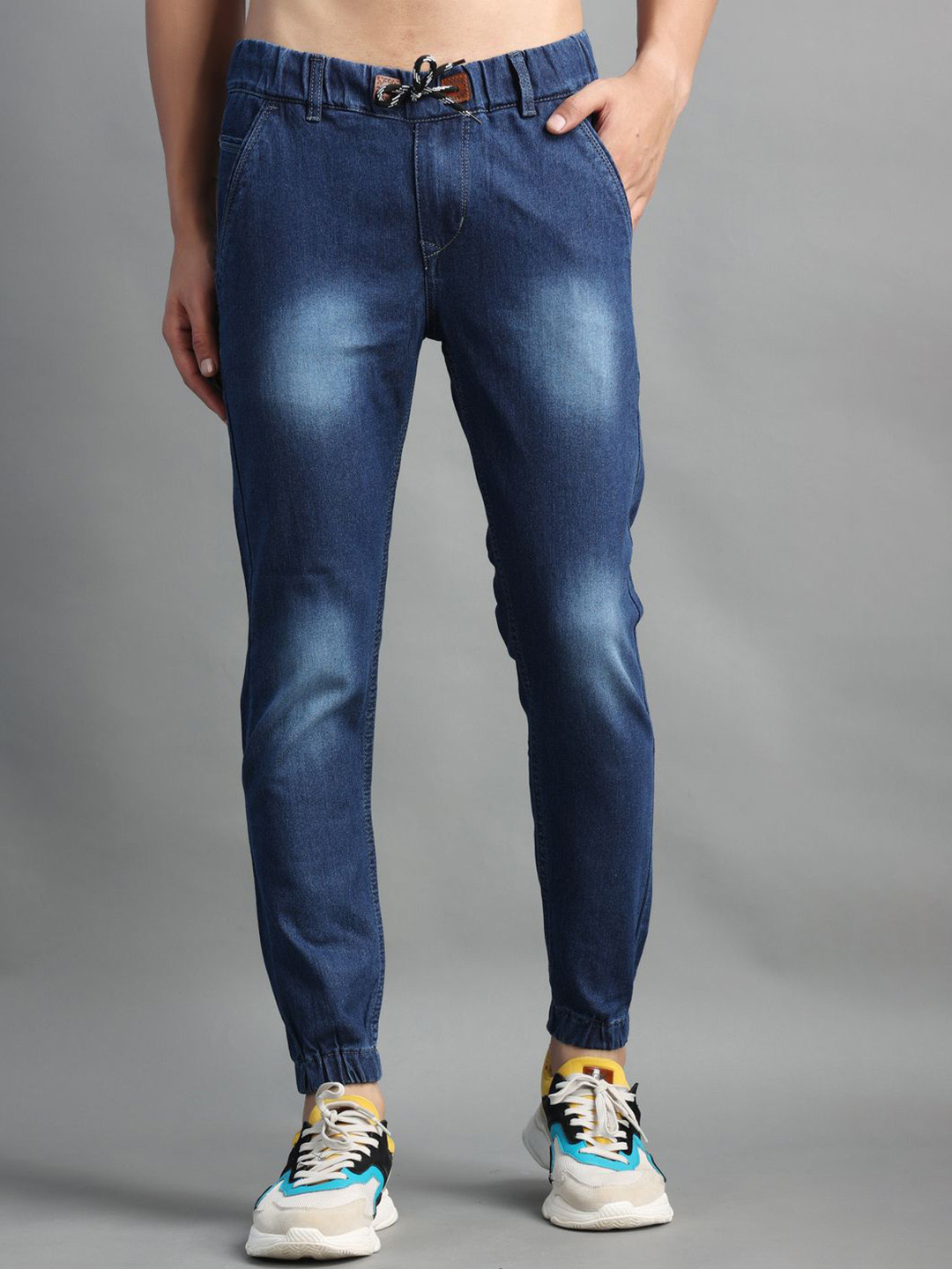 PRJ IN STYLE Men Jogger Mid-Rise Light Fade Jeans