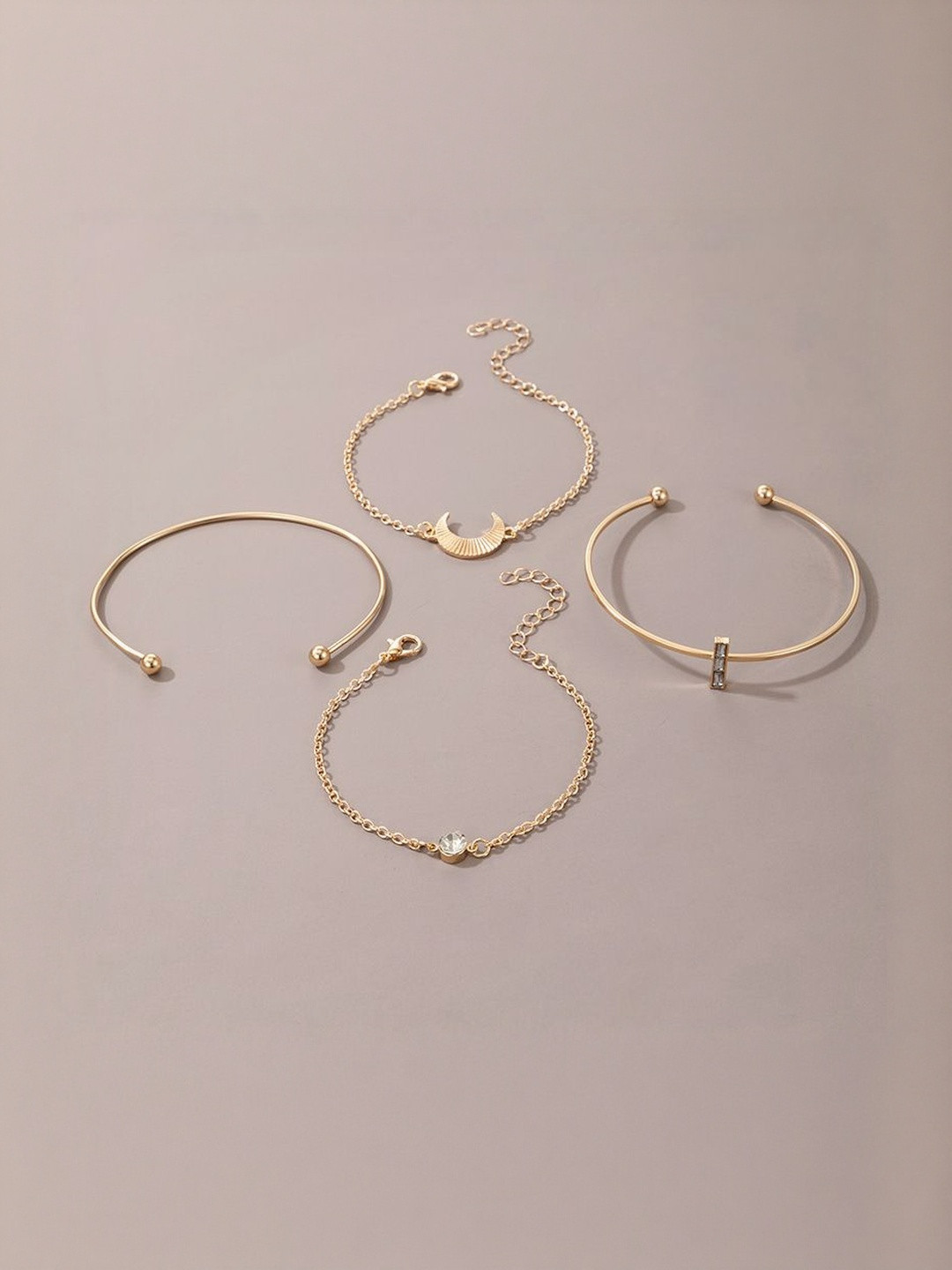 Arzonai Women Set of 4 Cuff Bracelet