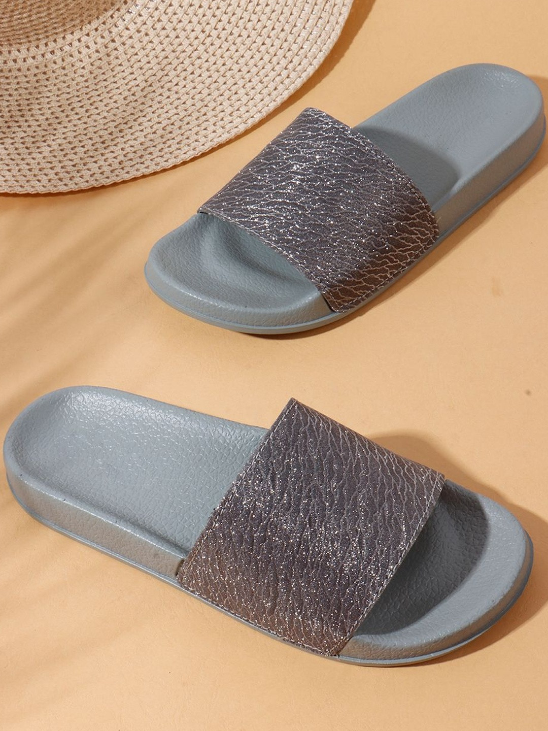 Kook N Keech Women Grey Flip Flops Sliders