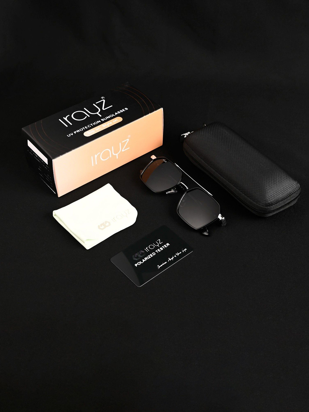 Irayz Men Square Sunglasses with Polarised and UV Protected Lens NK0039