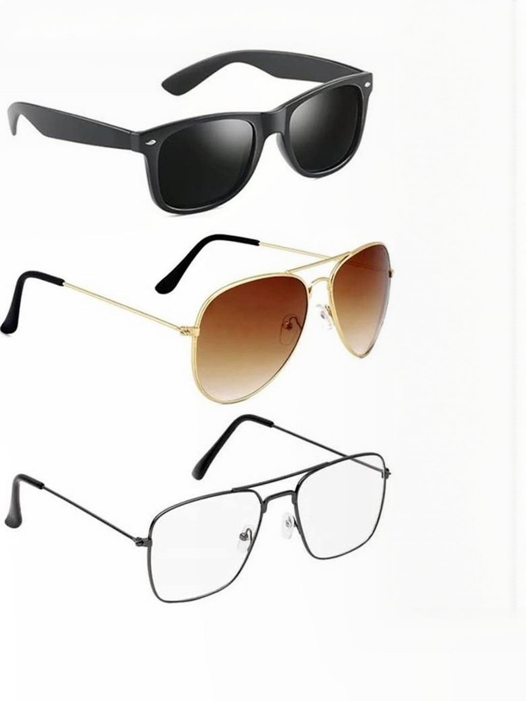 Arzonai Unisex Pack of 3 Full Rim Sunglasses