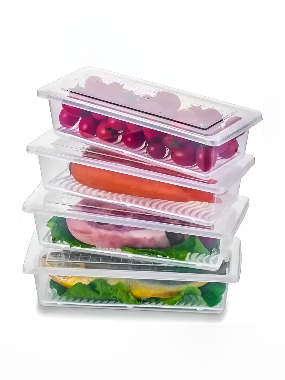 STARDOT White 2025 Plastic Fridge Container