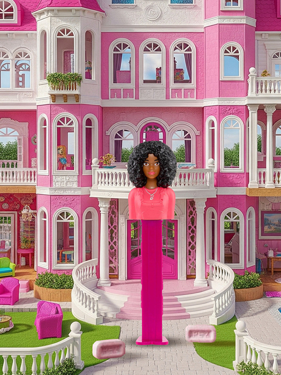 PEZ Kids Barbie Curly Hair Candy 17gm