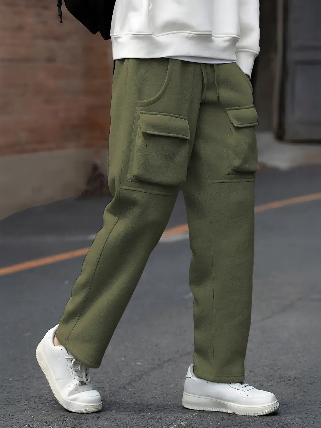 NOBERO Men Straight Fit Front Track Pants