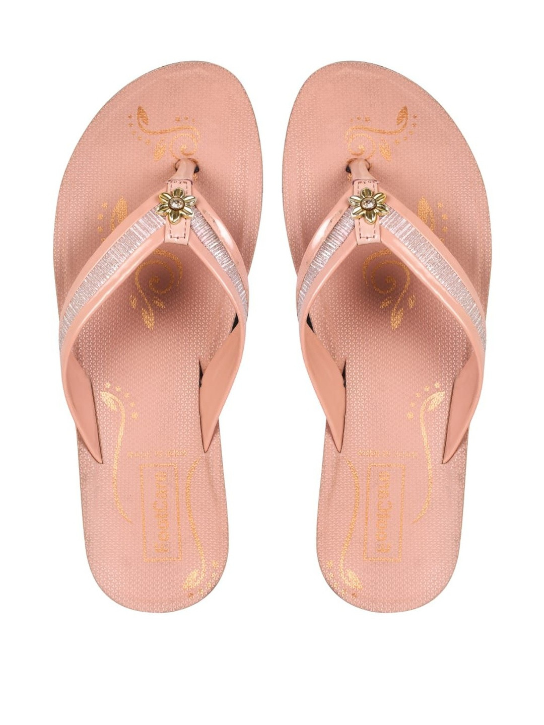 FOOT CARE Women Printed T-Strap Flats