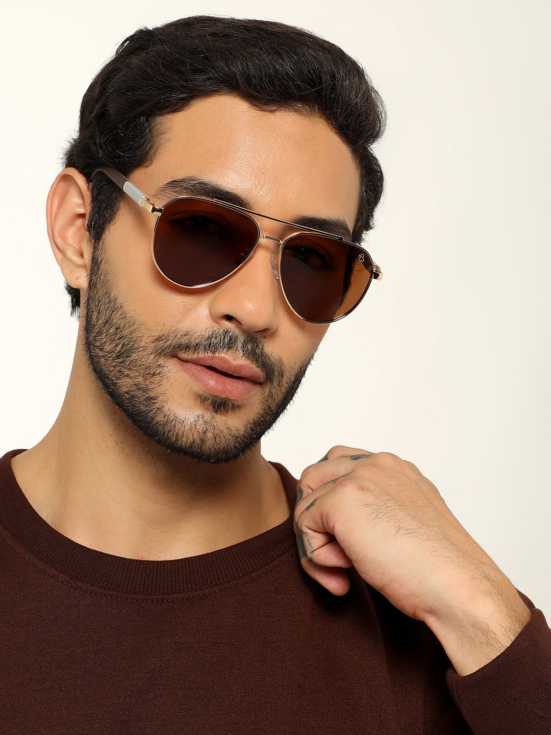 Eyejack by Voyage Aviator Sunglasses with Polarised and UV Protected Lens 8017PCL878