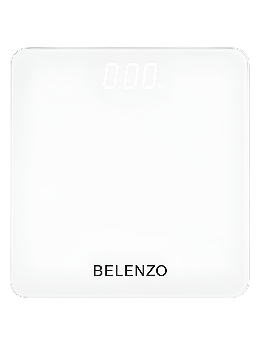 BELENZO White Glass LED Kitchen Weighing Scale