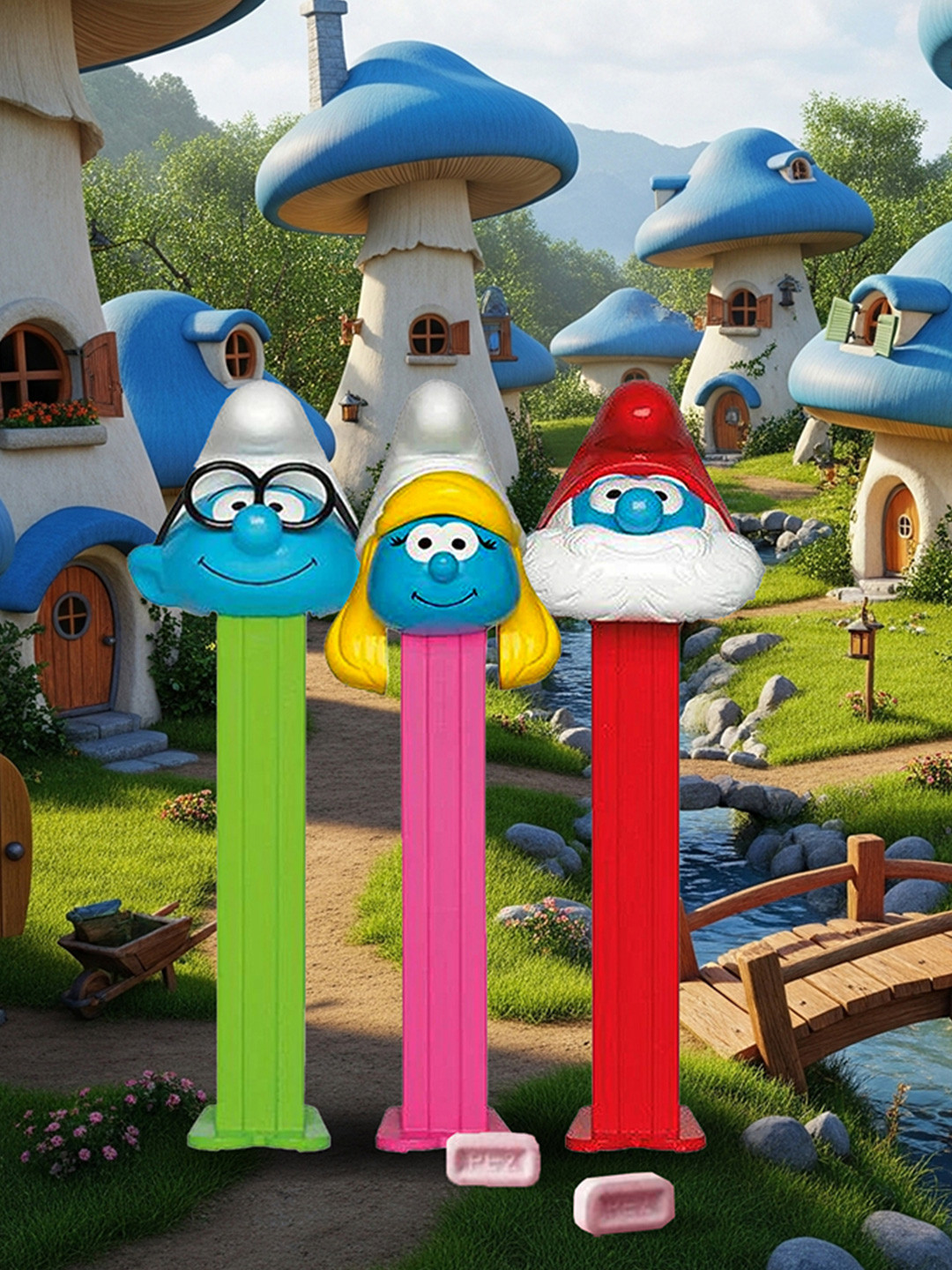 PEZ Kids Set Of 3 PEZ The Smurfs Series Candies - 51gm