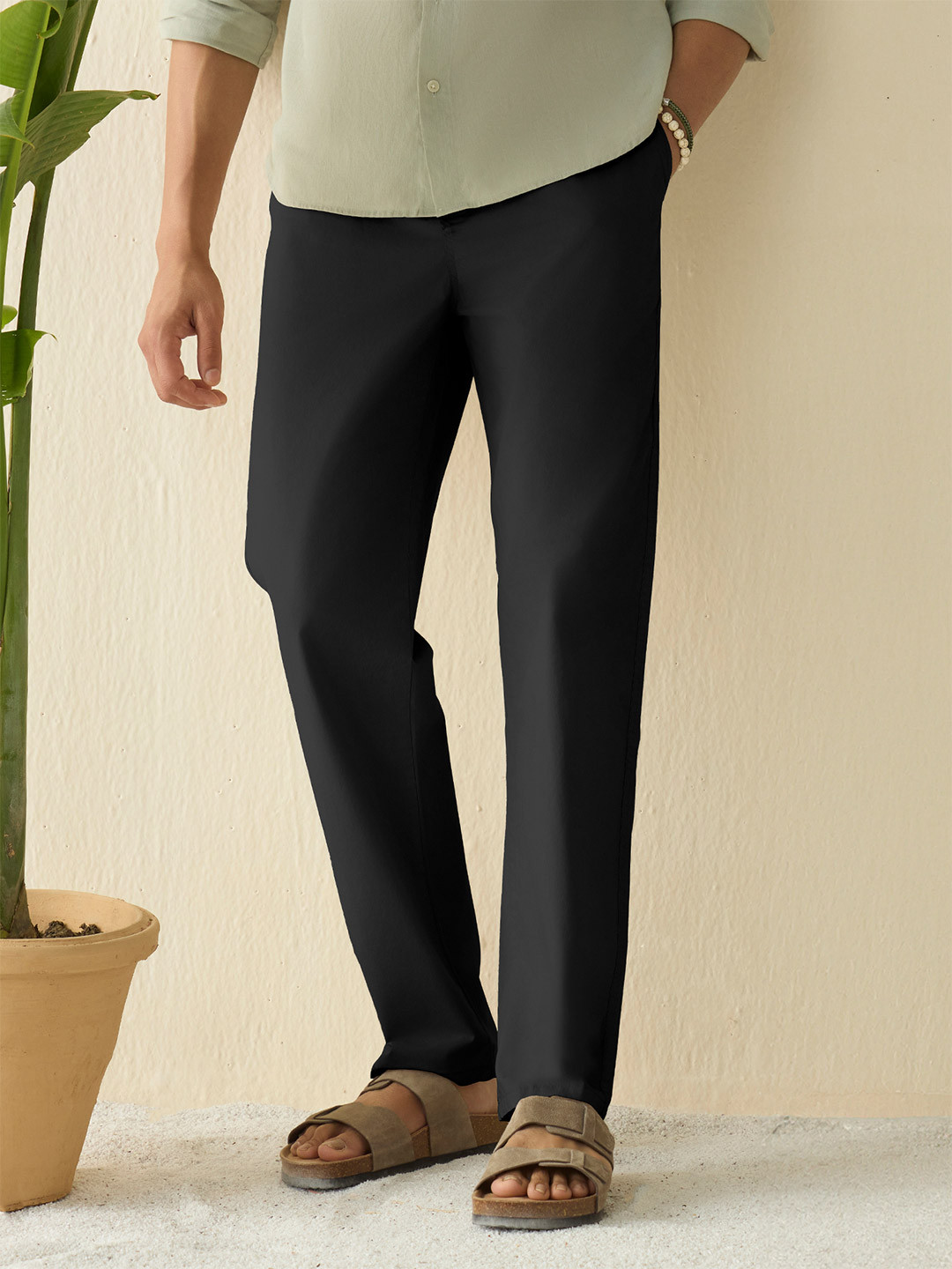 XYXX Zen Men Cotton Solid Relaxed Pant
