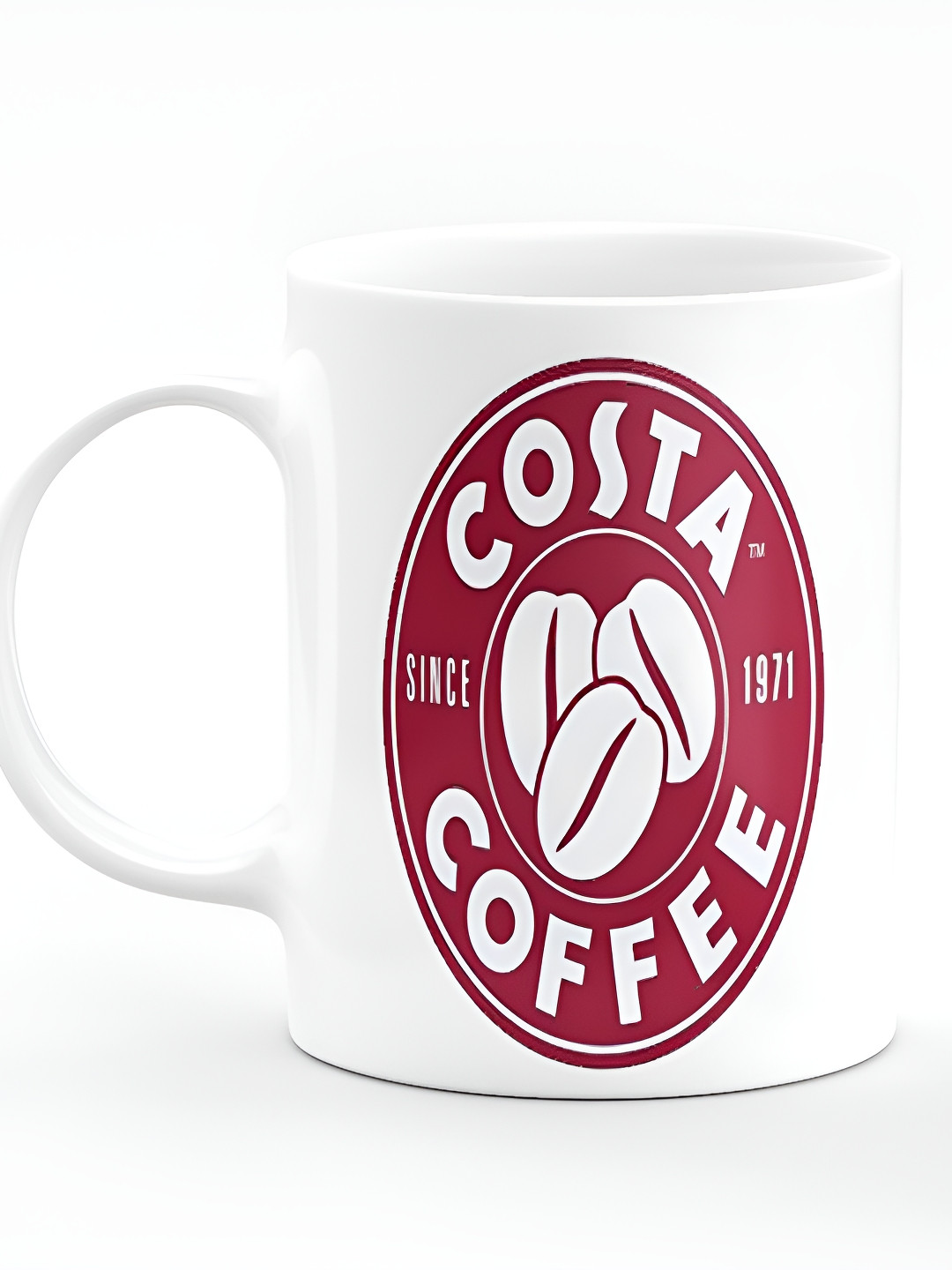 Mr UVD White & Maroon Typography Printed Ceramic Matte Mug