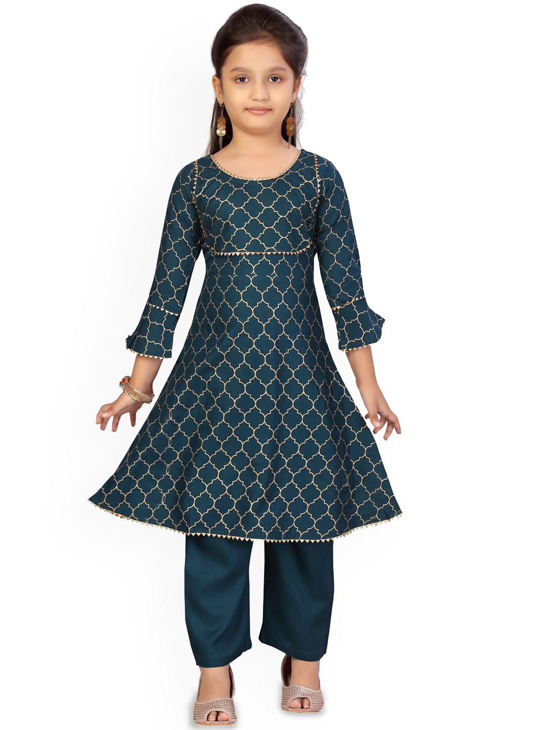 BAESD Girls Pure Cotton Kurti Palazzo Set