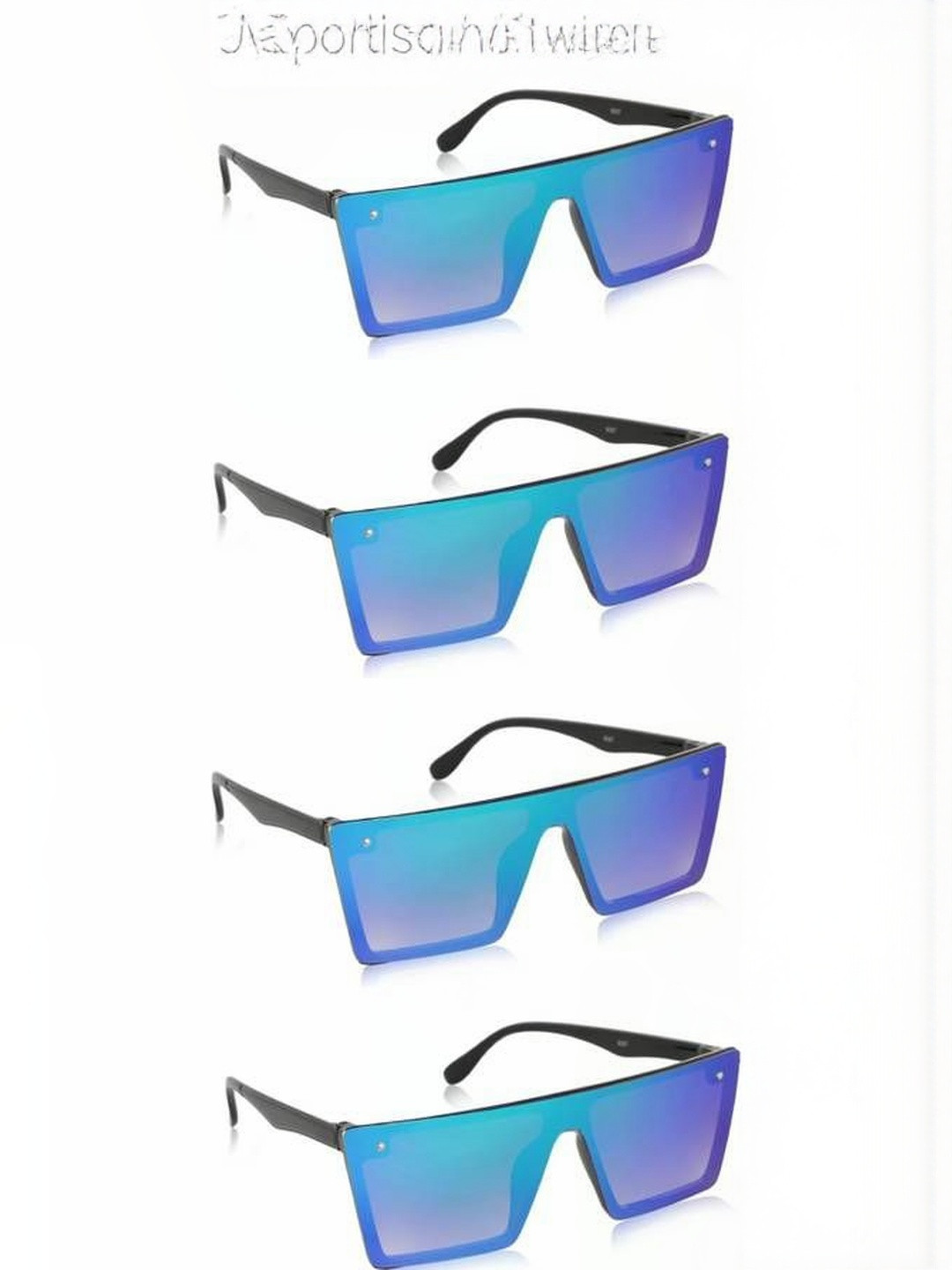 Arzonai Unisex Pack Of 4 Square Sunglasses With UV Protected Lens COMBO-0006567