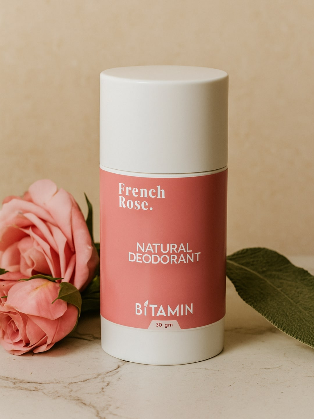 French Rose Natural Deodorant 30g Floral Fragrance Long Lasting Skin Safe