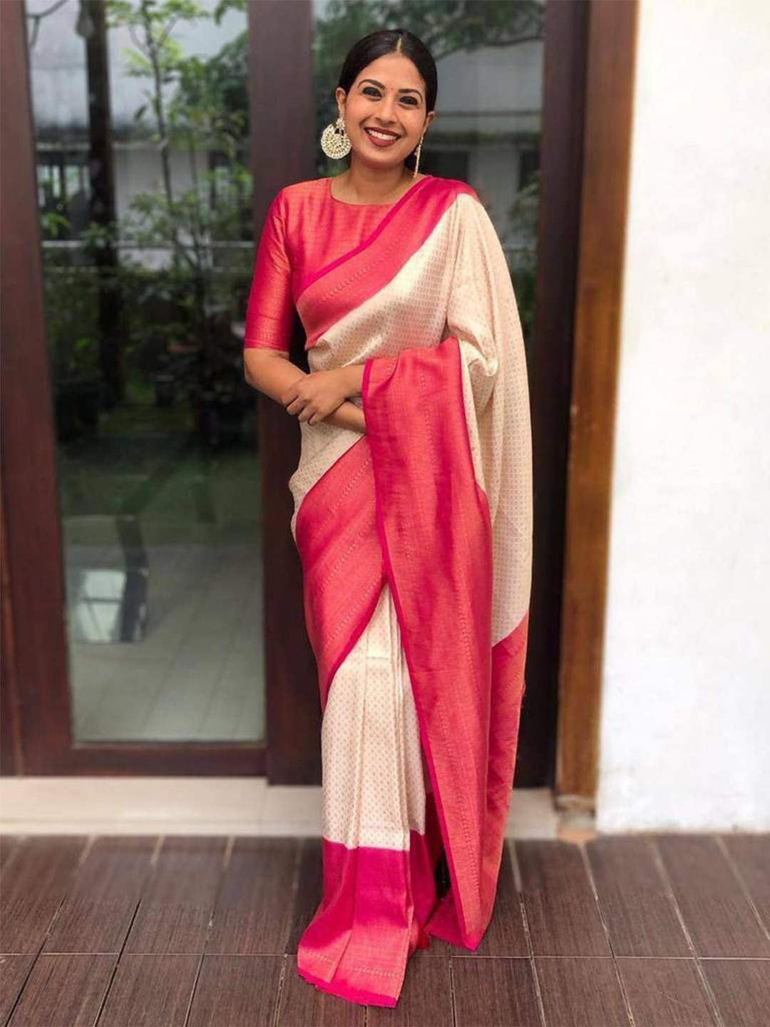 PHEASANT Woven Design Zari Art Silk Saree
