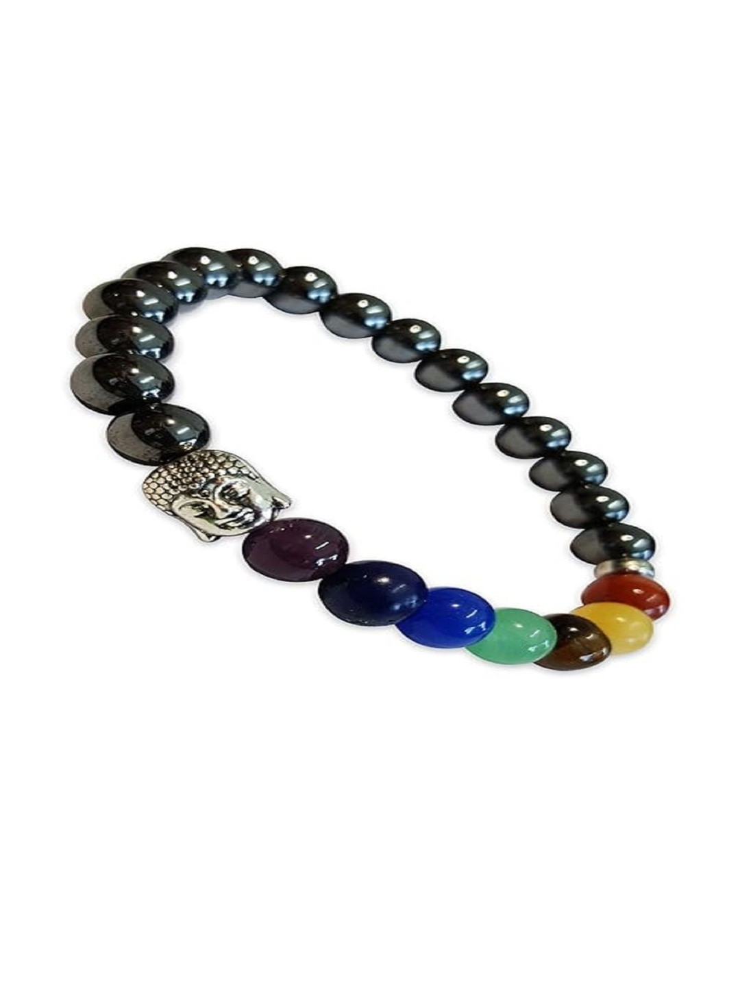 SIAMI Unisex Citrine Beaded Elasticated Bracelet