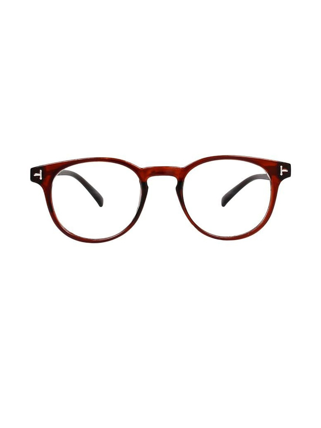 Arzonai Unisex Brown Plastic Full Rim Frame UV Protected Lens Casual Sunglasses