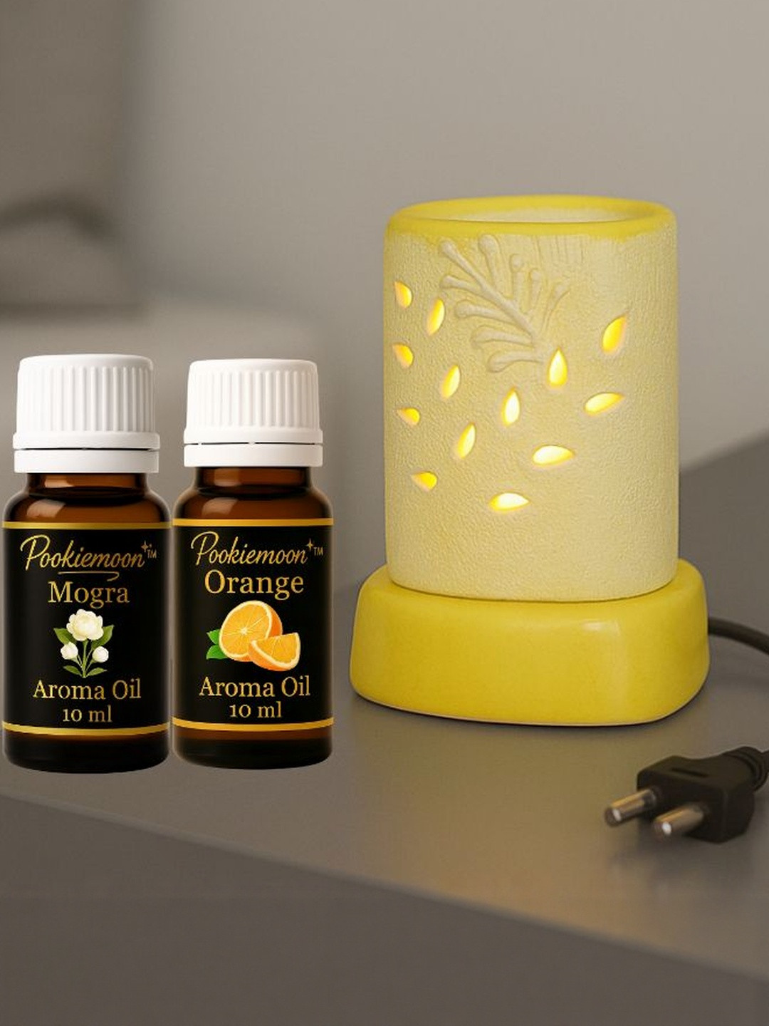 Pookiemoon Lotus Ceramic Electric Aroma Diffuser With Aroma Oils