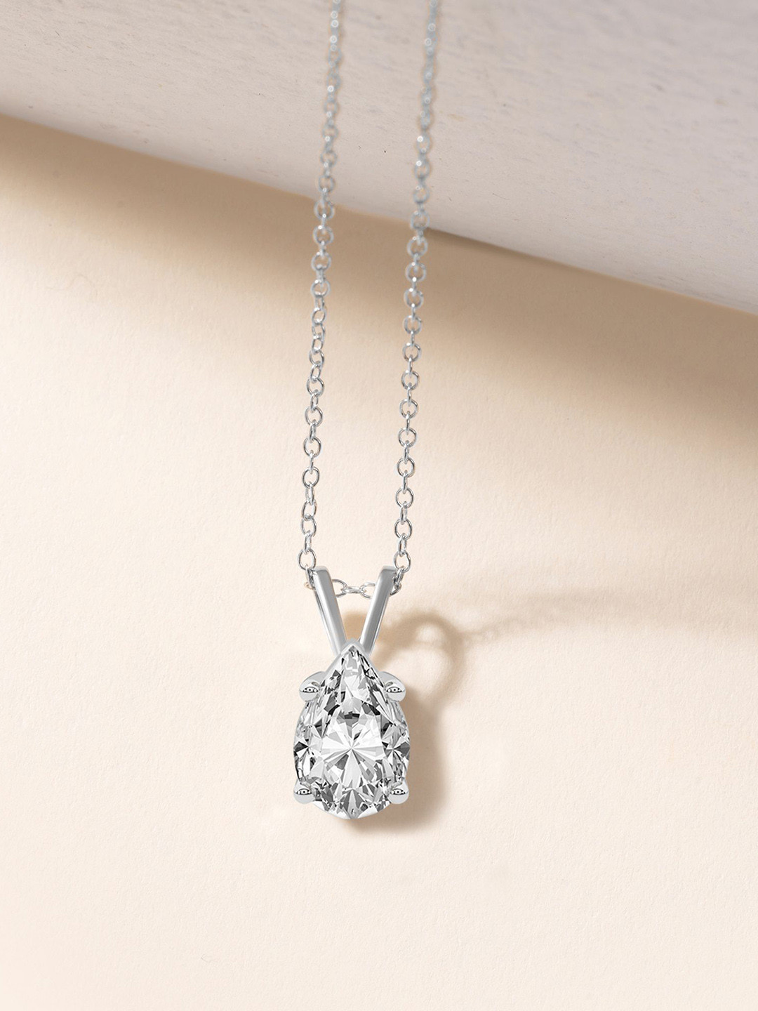 Sparkles Women 14Kt Gold 4 Prong Pear Pendant With 0.25 Carat Lab Grown Diamond - 0.6g