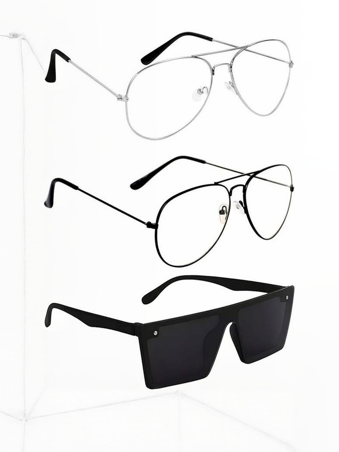 Arzonai Unisex Pack of 3 Full Rim Sunglasses