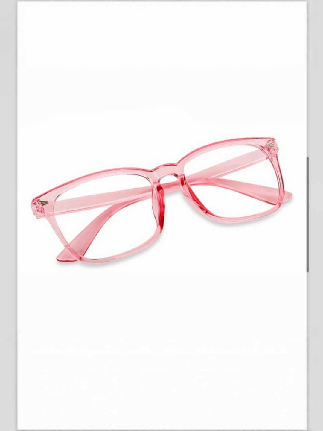 Arzonai Unisex Clear Lens & Pink Sunglasses With UV Protected Lens