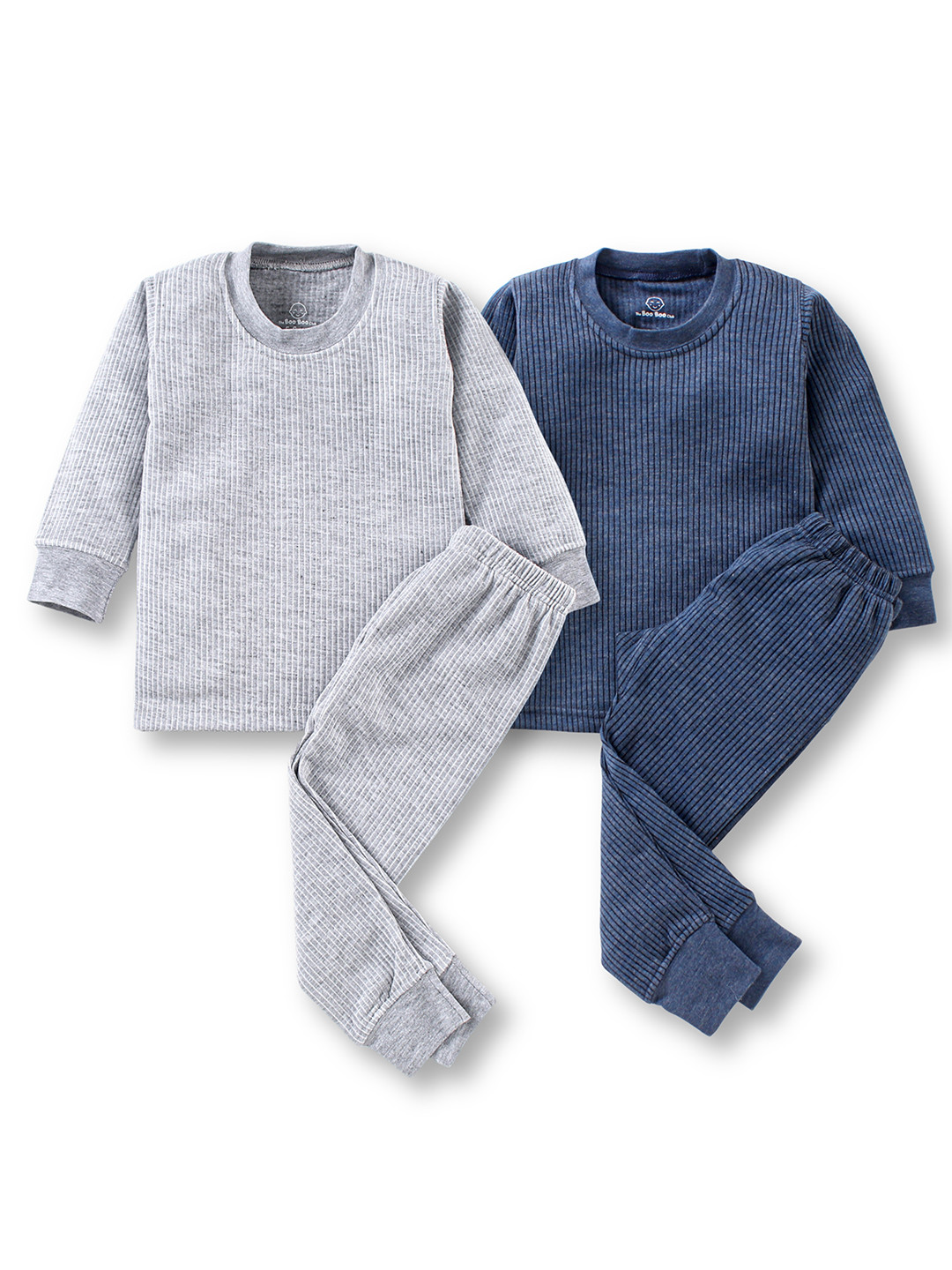 The Boo Boo Club Kids Pack Of 2 Striped Combed Cotton Thermal Set