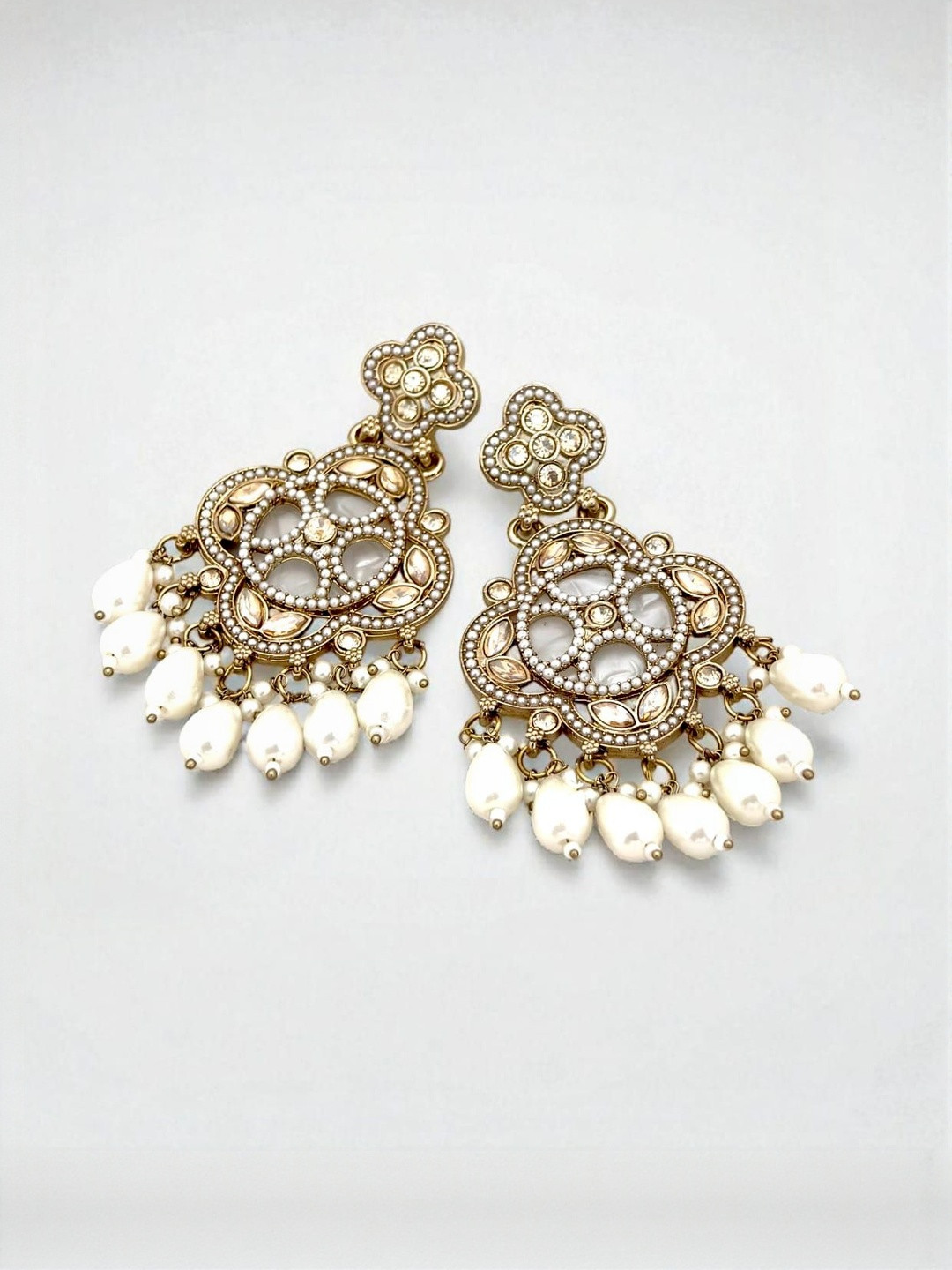 BFC - BUY FOR CHANGE Women White Chandbalis Ethnic Earrings