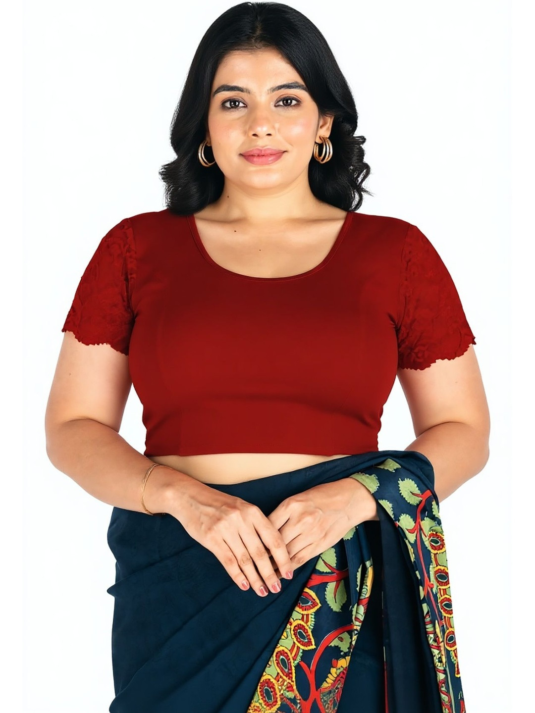 Abhi Cotton Readymade Pluse Size Saree Blouse